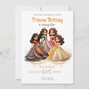 Princess Birthday Bjud, domstolen i Princess Royal Inbjudningar