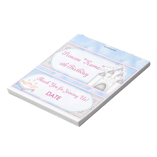 Princess Birthday Candy Pub Wrapper Party Favor Anteckningsblock (Roterad)