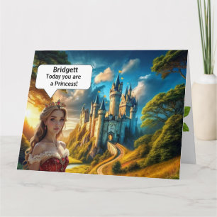 Princess Birthday Card Kort