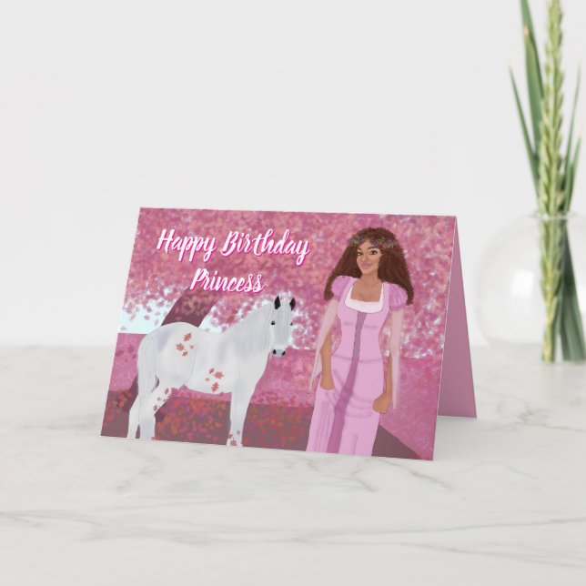 Princess Birthday Card Kort (Framsida)
