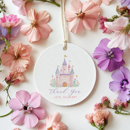 Princess Birthday Enchanted Castle Girls Favor Gåvor Etiketter