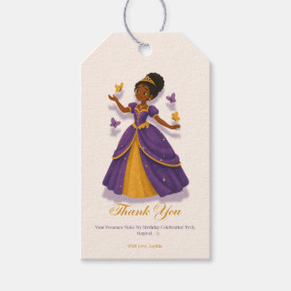 Princess Birthday Favor Tag Presentetikett