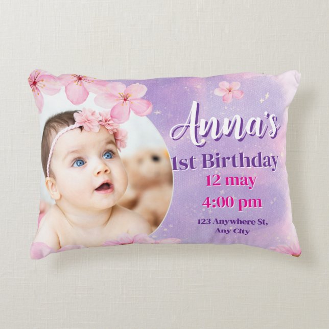 Princess birthday Foam Board Prydnadskudde (Framsidan)