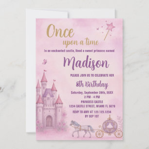 Princess Birthday-inbjudan Inbjudningar