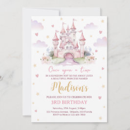 Princess Birthday Inbjudningar