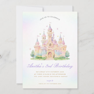Princess Birthday Invitation, Magic Castle Party I Inbjudningar