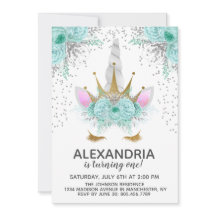 Princess Birthday, Mint, Silver & Guld