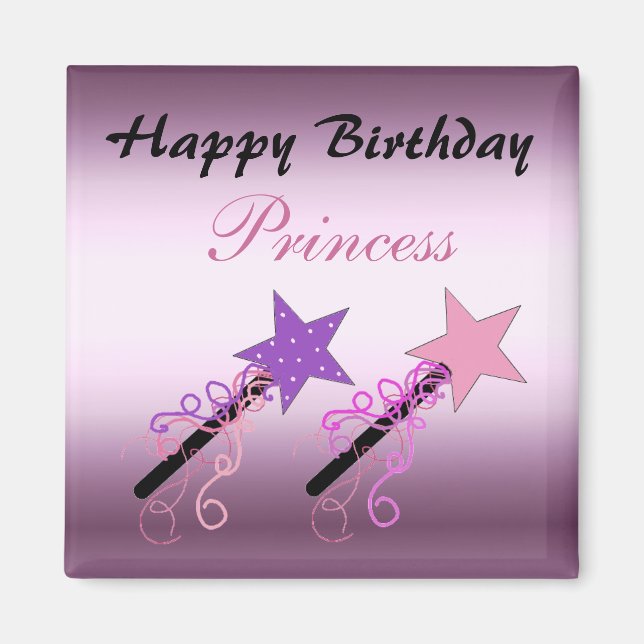 Princess Birthday Önskemål Magnet (Framsidan)