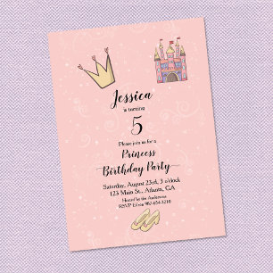 Princess Birthday Play Castle Inbjudningar