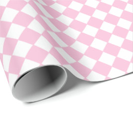 Princess Birthday Rosa Pastel White Chessboard Presentpapper