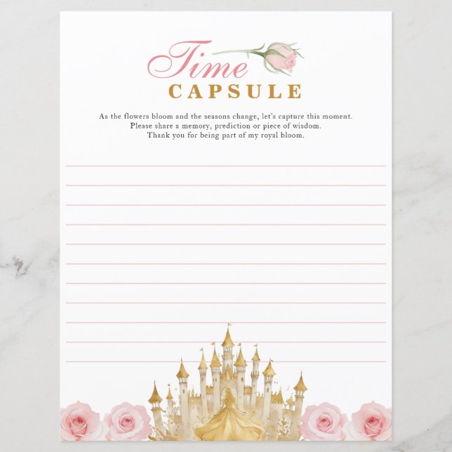 Princess Birthday Time Capsule Game - Royalet Part (Framsida)