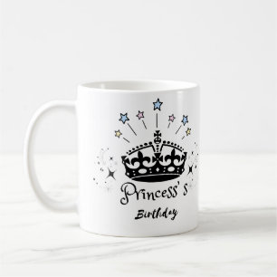 Princess Birthday - Vintage Minimalist Retro Cro Kaffemugg