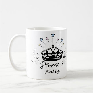Princess Birthday - Vintage Minimalist Retro Cro Kaffemugg