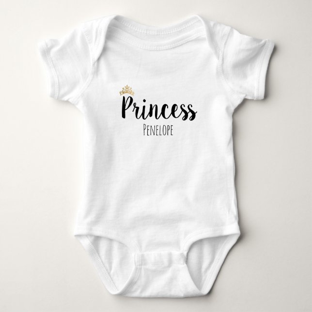 Princess Black Script Font Krona T Shirt (Framsida)