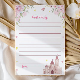 Princess Blommigt Time Capsule Note-meddelandekort Tack Kort