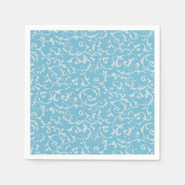 Princess Blue Royal Storybook Fairy Tale Chic Pappersservett (Framsidan)