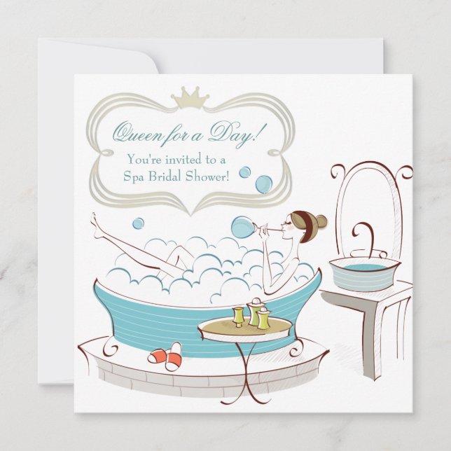 Princess Bride Spa Möhippa Inbjudningar (Framsida)