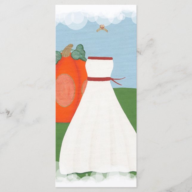 Princess Bröllop Dress, menykort för höst Meny (Framsida)
