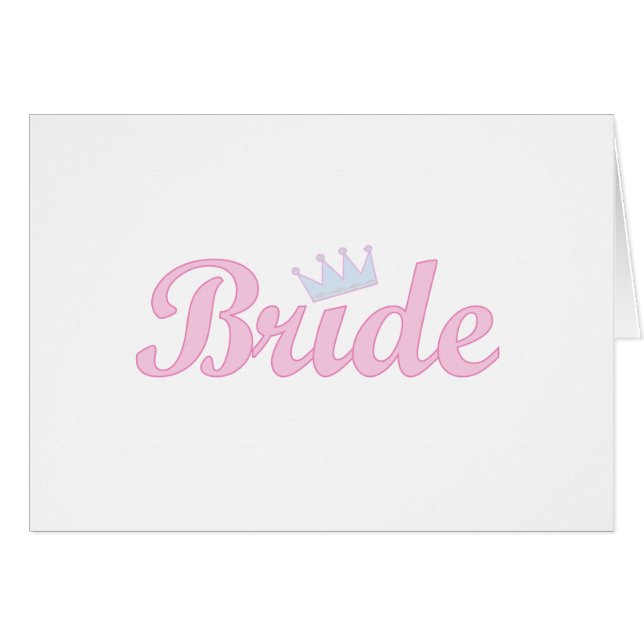 Princess Brud Hälsningskort (Framsidan Horizontal)
