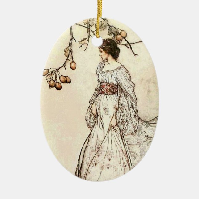Princess Brud Julgransprydnad Keramik (Framsidan)