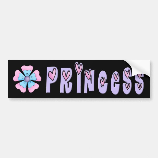 Princess Bumper Sticker Bildekal (Framsidan)