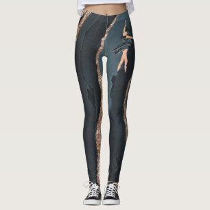 Princess butterfly ballerina blue och guld leggings