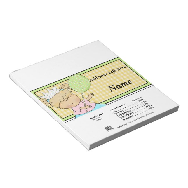 Princess Candy Pub Wrapper Party favors Anteckningsblock (Vinklad)