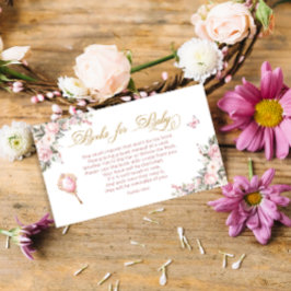 Princess Carriage Baby Shower Bokar för Baby Tilläggskort