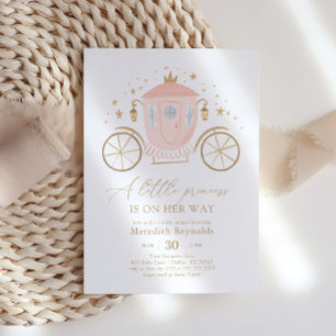 Princess Carriage Baby Shower Inbjudningar