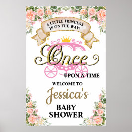 Princess Carriage Gång on a Time Girl Baby Poster