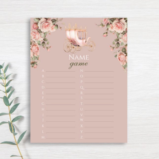 Princess Carriage Vintage Ro Namn Game (Skapare uppladdad)