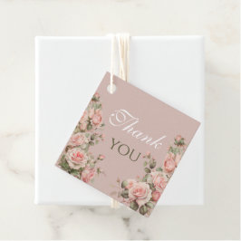 Princess Carriage Vintage Rosa ros Tack Gåvor Etiketter