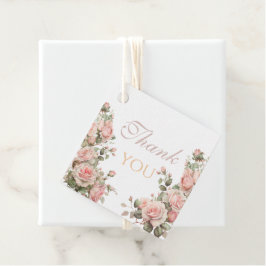 Princess Carriage Vintage Rosa ros Tack Gåvor Etiketter