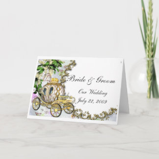 Princess Carriage Wedding bjudande Inbjudan