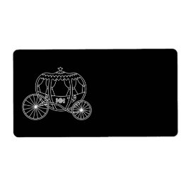 Princess Carriage, White on Black. Fraktsedel