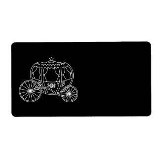 Princess Carriage, White on Black. Fraktsedel