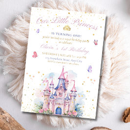 Princess Castle Birthday, Fairytale Princess 1st Inbjudningar