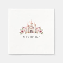 Princess Castle Birthday Girls Pappersservett