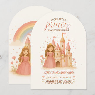 Princess Castle Birthday Invitation Inbjudningar