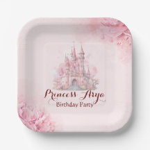 Princess Castle Birthday Papper Plate