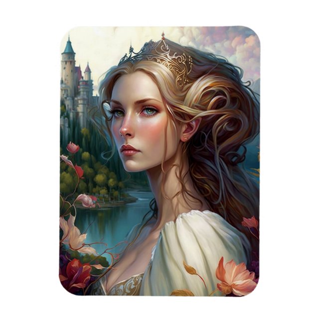 Princess Castle Fantasy Art Magnet (Vertikal)