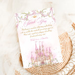 Princess Castle Girl Birthday Tack You Card<br><div class="desc">Princess Castle Girl Birthday Tack You Card</div>