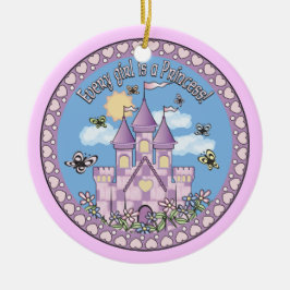 Princess Castle Julgransprydnad Keramik