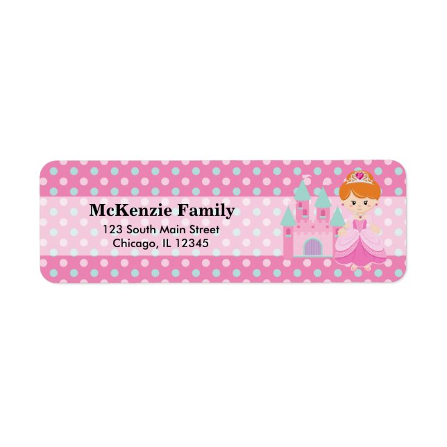 Princess & Castle Returadress Etikett (Framsidan)