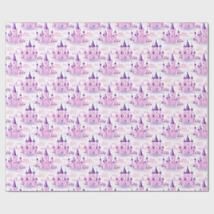 Princess Castle Seamless Mönster Presentpapper