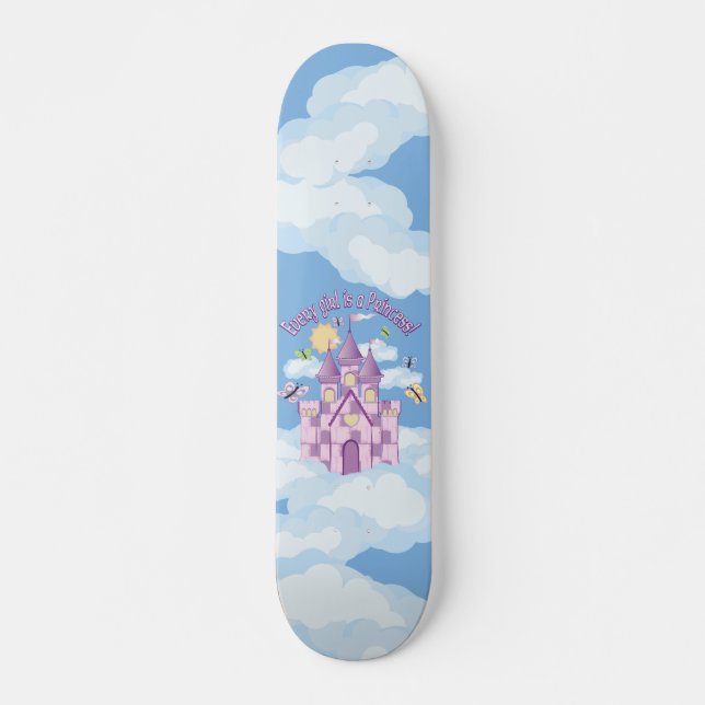 Princess Castle Skateboard Bräda 19,5 Cm (Framsida)