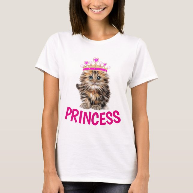 PRINCESS CAT kITTEN T-Shirts (Framsida)