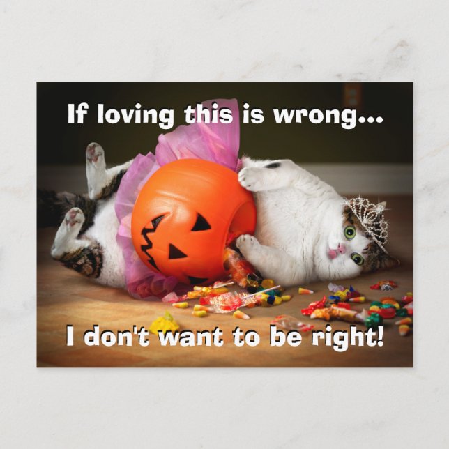 Princess Cat With Candy Bucket Inbjudan Vykort (Framsida)