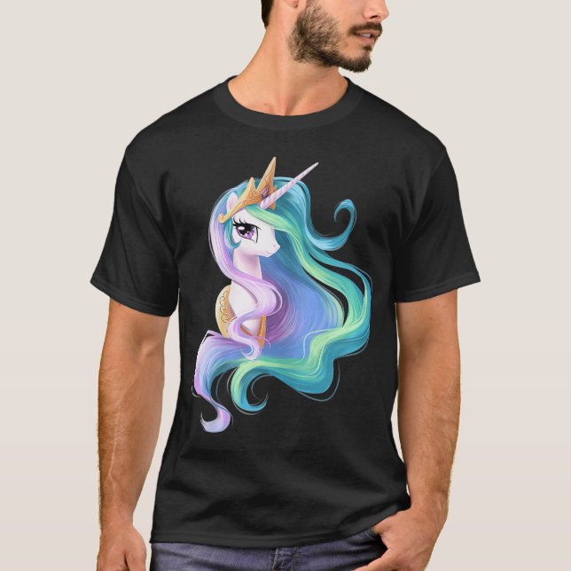 Princess Celestia Unicorn A Perfekt Unicorn T Shirt (Framsida)