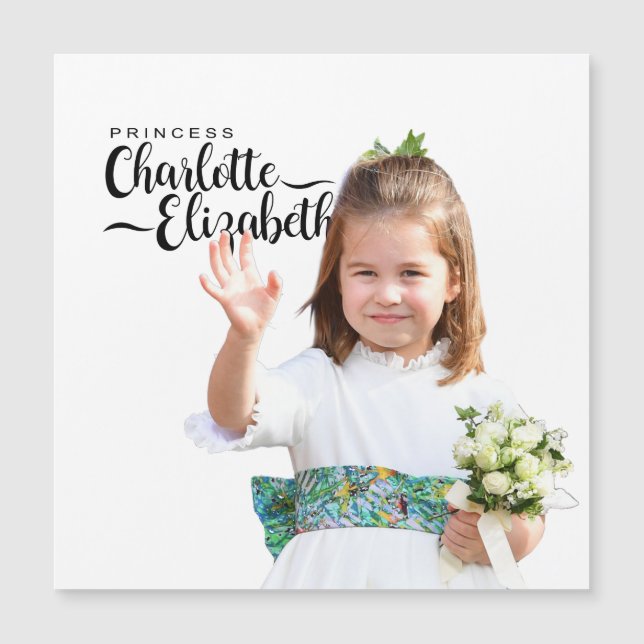 Princess Charlotte Elizabeth 6e Birthday Magnet (Framsida)